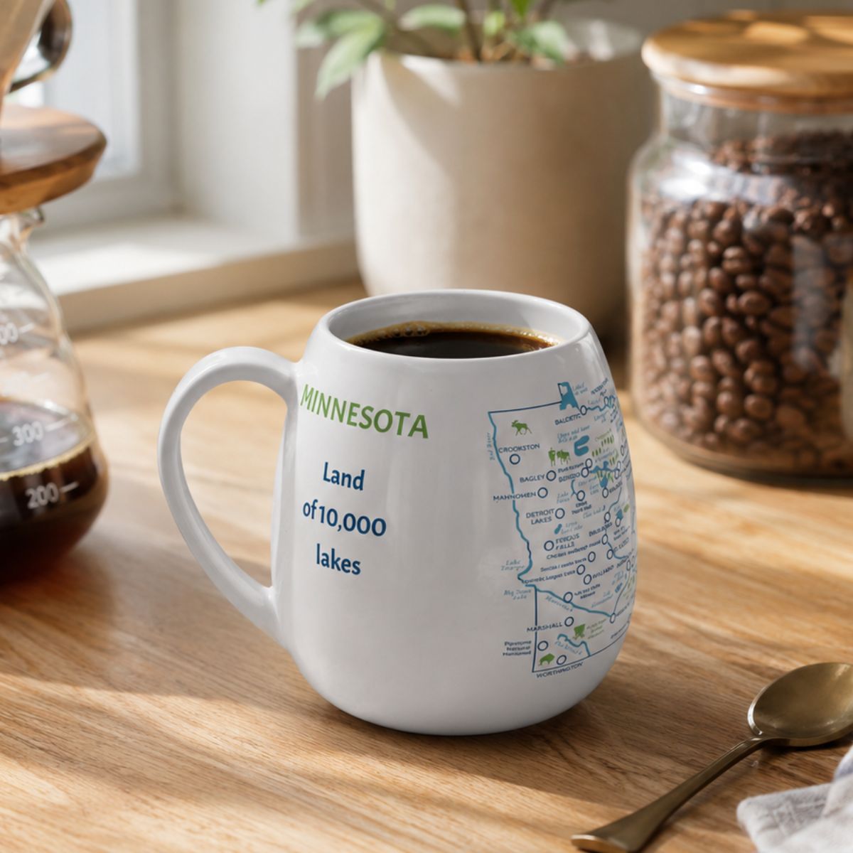 Minnesota Map Color In Travel Mug