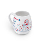 Trouvaille Tennessee map color-in travel mug with a white background and detailed state outline, ideal for coloring and travel enthusiasts.