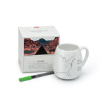 Trouvaille USA Map color-in travel mug with a white background and detailed map design for coloring.