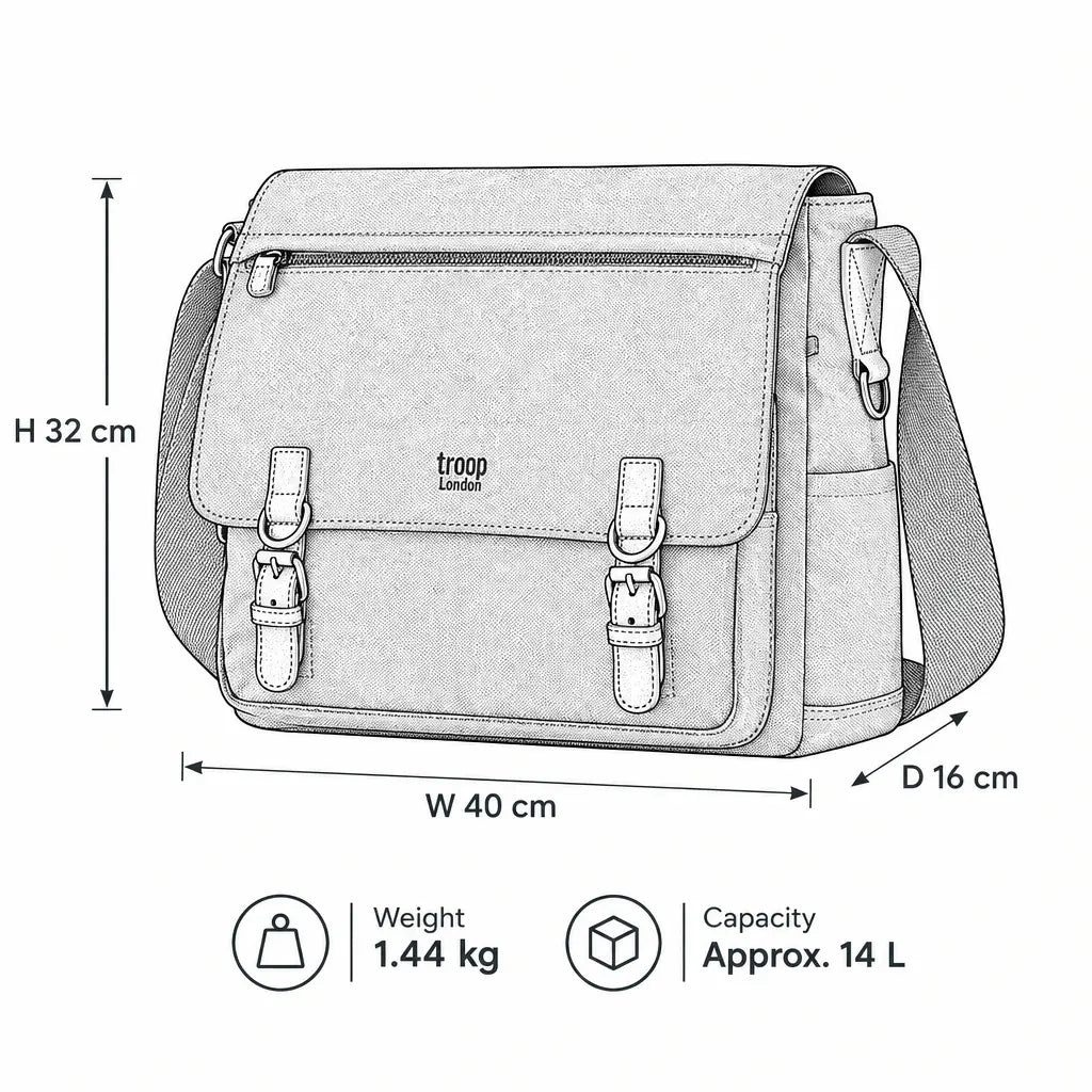 Canvas Laptop Messenger Bag | TRP0207