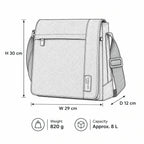 Grand sac bandoulière à rabat en toile | TRP0219