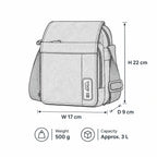 Canvas Umhängetasche mit Organizer | TRP0220