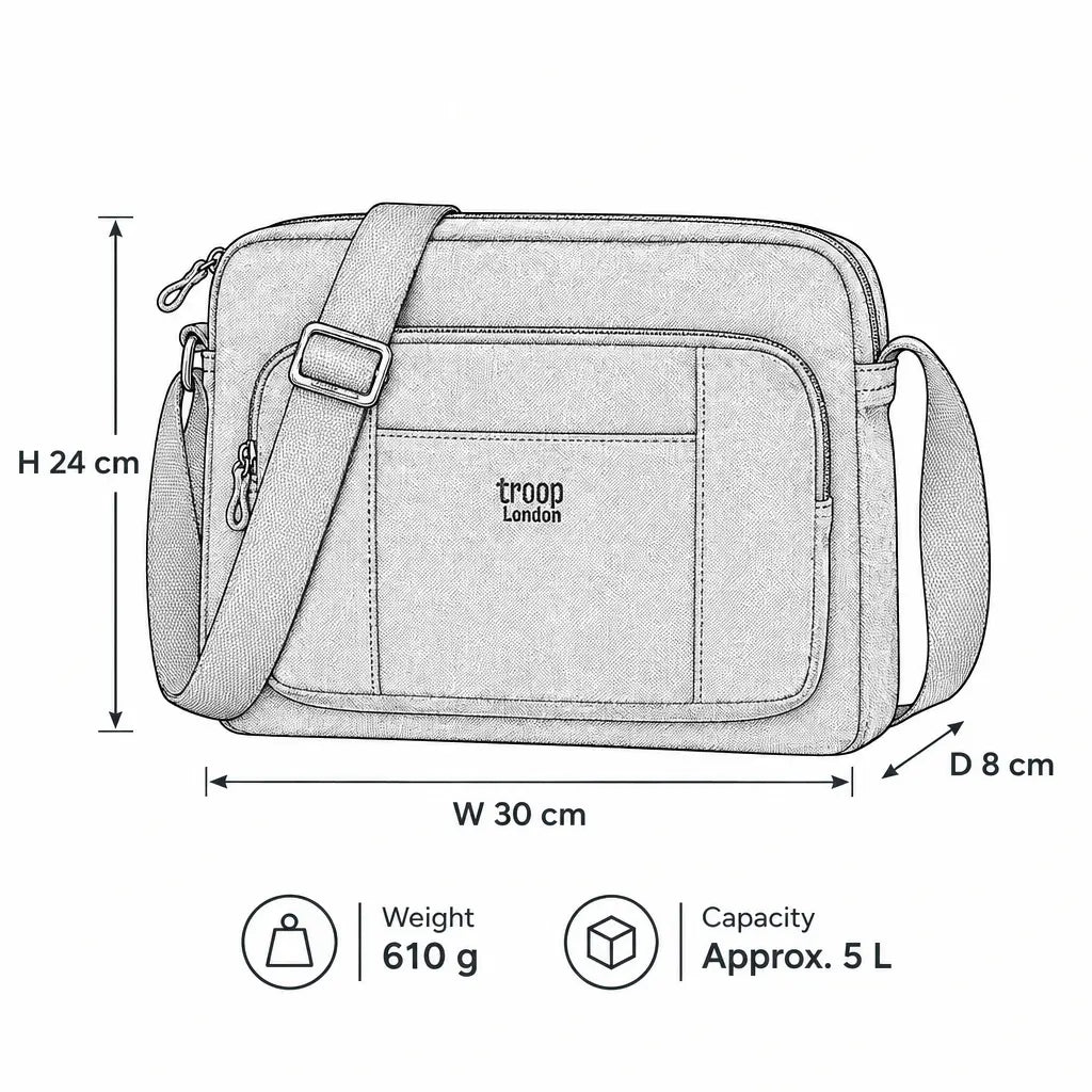Large Canvas Crossbody Bag | TRP0234