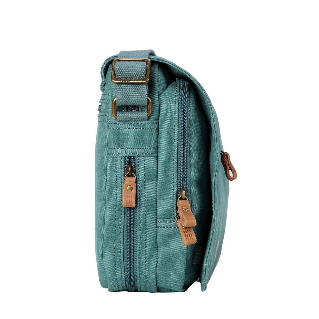 Canvas Flap Crossbody Bag with Shoulder Pad | TRP0238-3