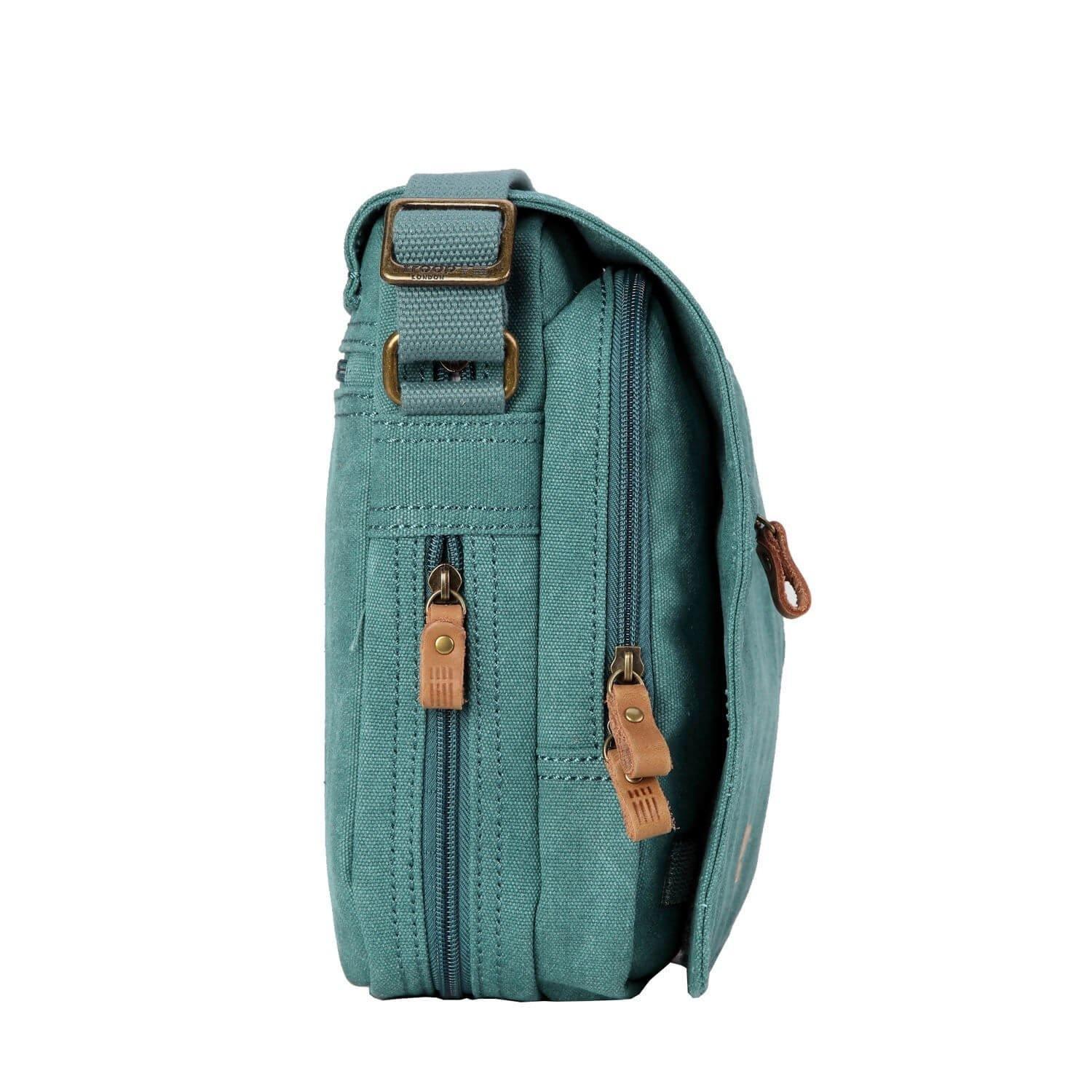 Canvas Flap Crossbody Bag with Shoulder Pad | TRP0238-3
