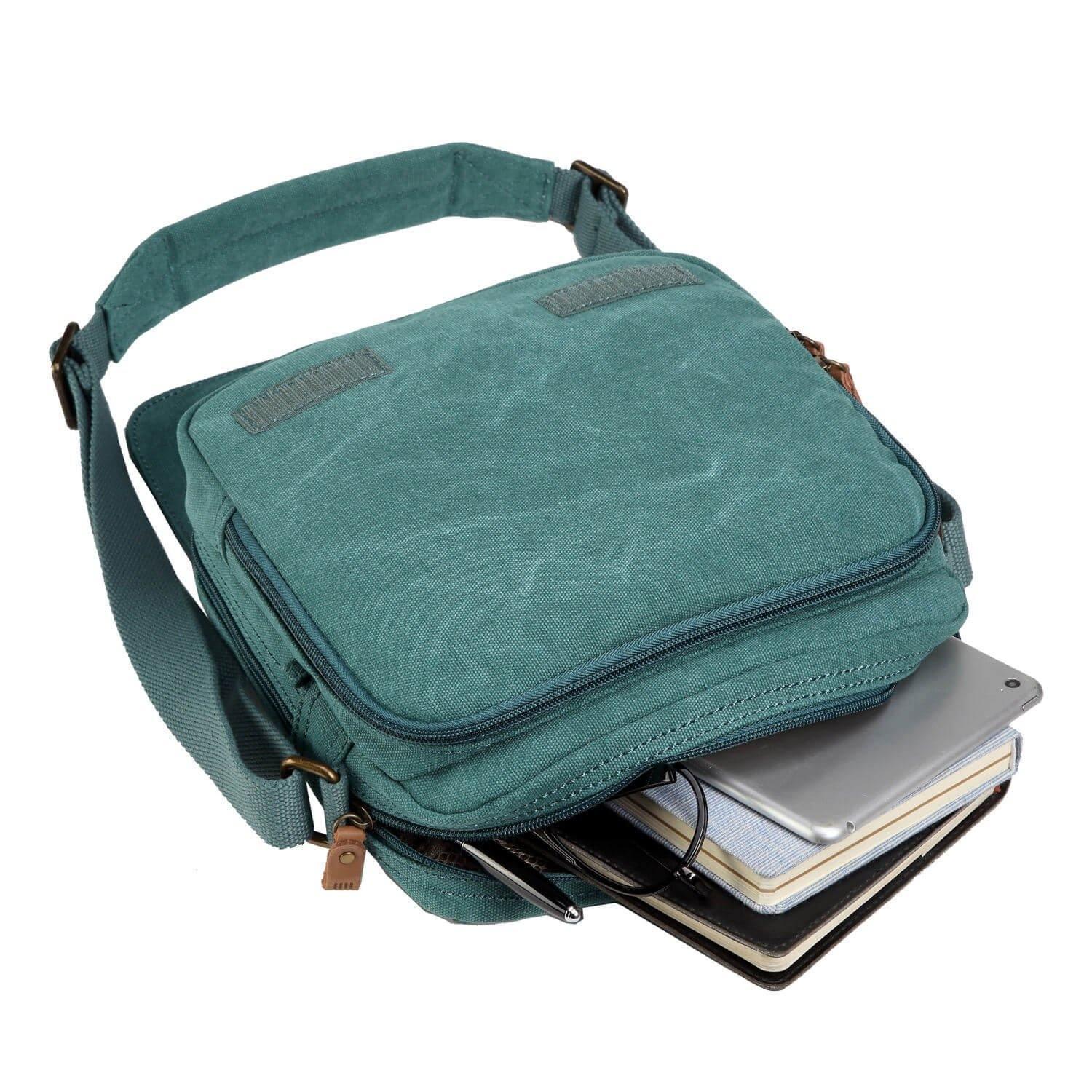 Canvas Flap Crossbody Bag with Shoulder Pad | TRP0238-2