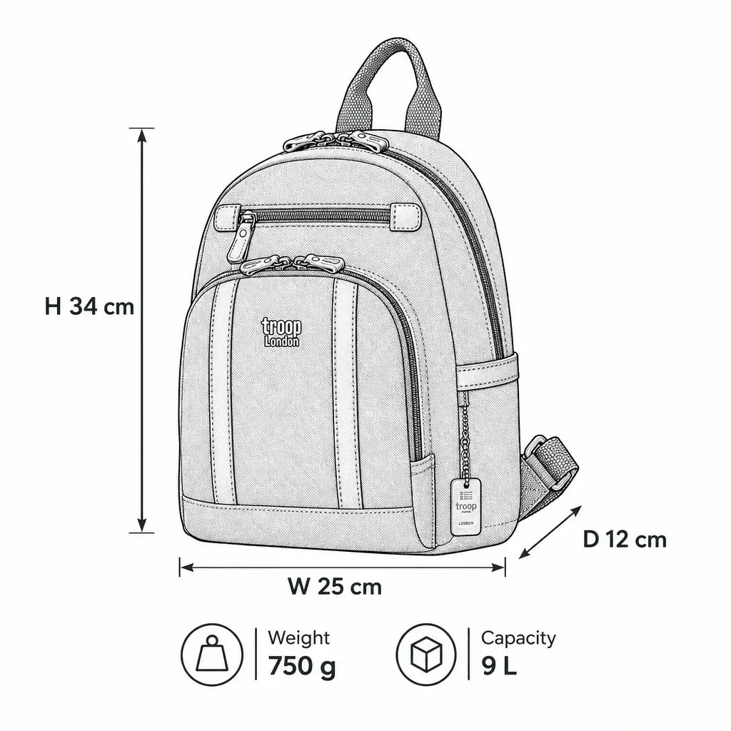 Small Canvas Backpack with Tablet Sleeve | TRP0255