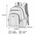 Tagesrucksack aus Leinen, mittelgroß | TRP0256