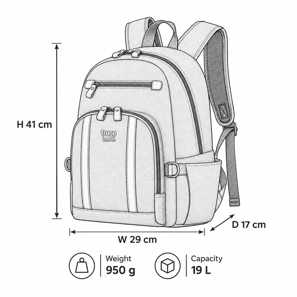 Tagesrucksack aus Leinen, mittelgroß | TRP0256