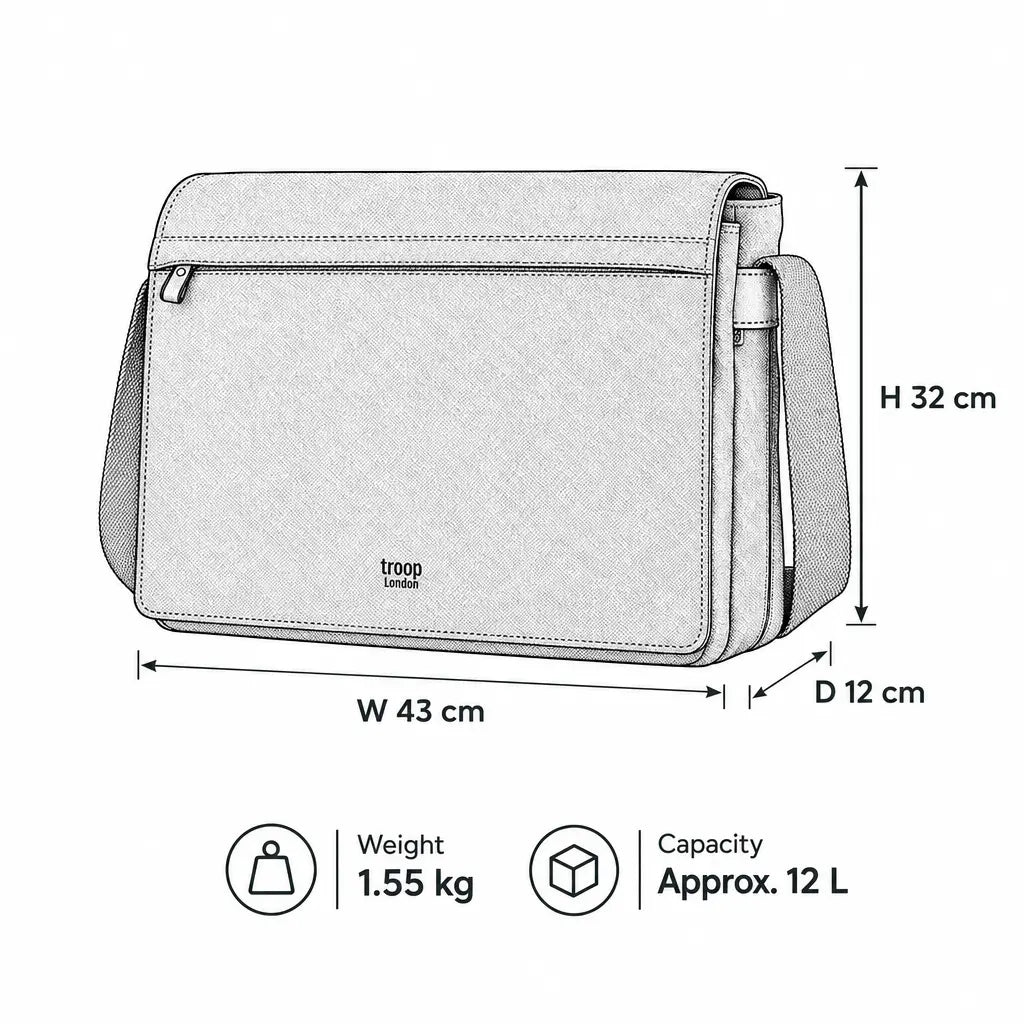 Canvas Laptop Large Messenger Bag 18 Inch | TRP0371