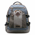 Troop London TRP0385 laptop backpack showing front view with durable fabric and multiple compartments for storage.