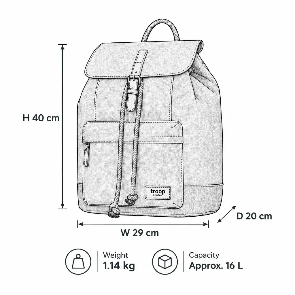 Heritage gewachster Canvas Laptop-Rucksack | TRP0442