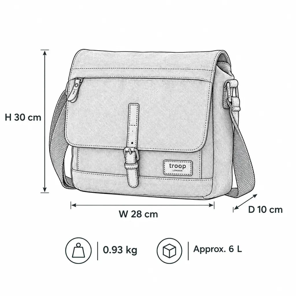 Heritage Messenger Bag aus gewachstem Canvas | TRP0443