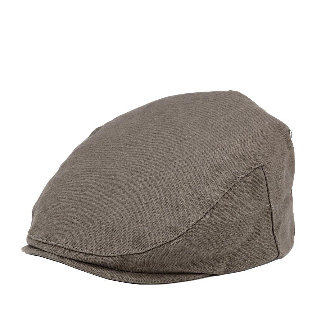 Olive waxed old school style cap from Troop London featuring a classic brim and rugged design.