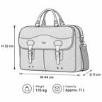 Illustration of Troop London Heritage Canvas 15-inch laptop messenger bag with adjustable strap and front pocket.