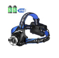HikeWare TS waterproof rechargeable headlamp with adjustable straps and bright LED light for outdoor activities and night hiking.
