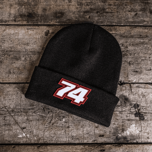 Uggly and Co Davey Todd 74 beanie, soft knit fabric with logo patch, stylish headwear for cold weather.