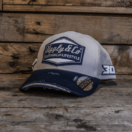 Uggly and Co diamond trucker hat featuring a standard design with Max Cook #30 embroidered on the front.