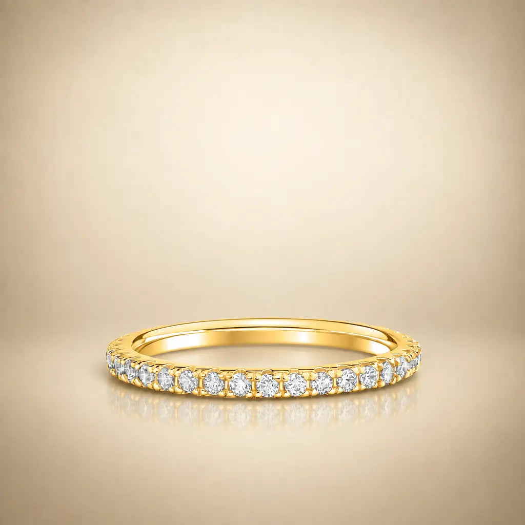 Classic Eternity Ring (1.8 mm) in 18k Gold Vermeil