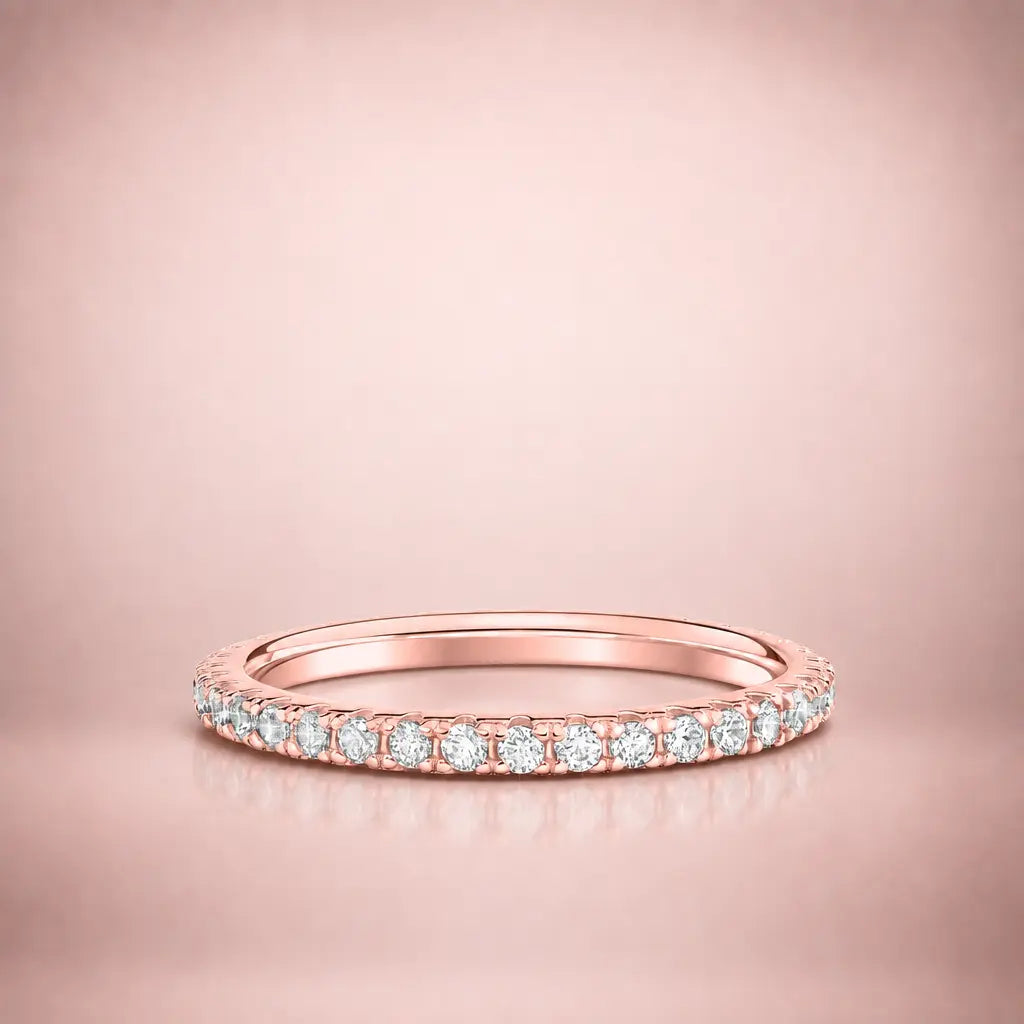 Classic Eternity Ring (1.8 mm) in 18k Rose Gold Vermeil