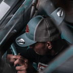 Black Dub Garage Trucker Hat - Peppermint