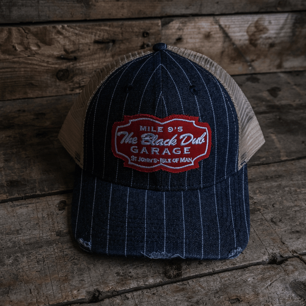 Pinstripe Denim Garage Trucker Hat