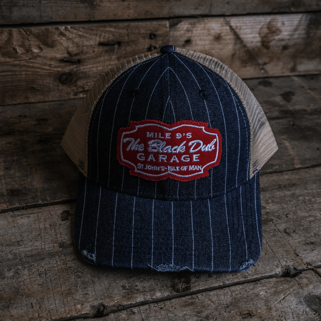 Pinstripe Denim Garage Trucker Hat