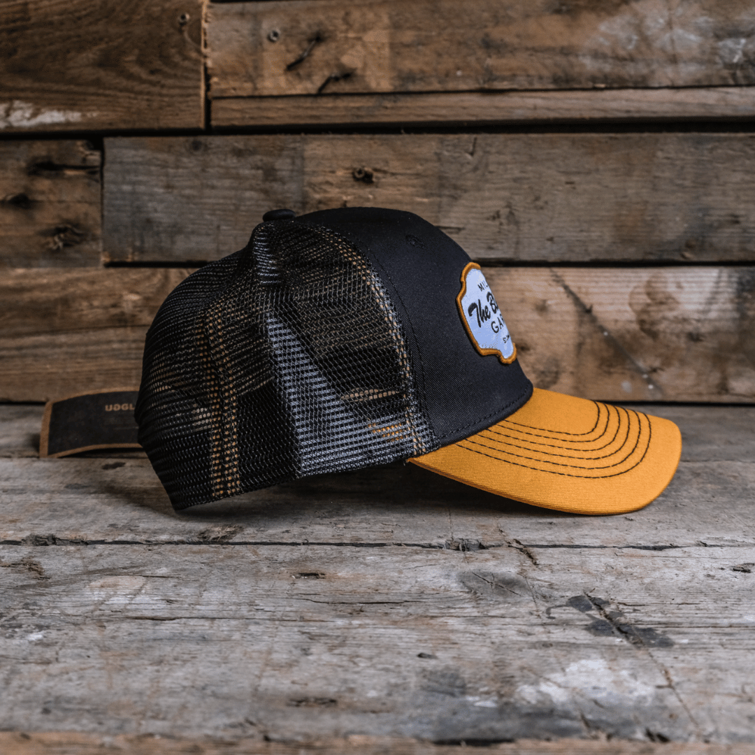 Black & Yellow Black Dub Garage Trucker Hat