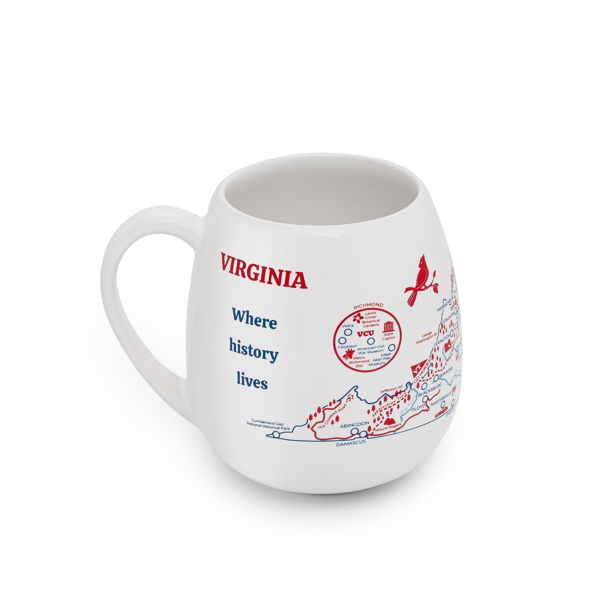 Mug de voyage à colorier carte de Virginie