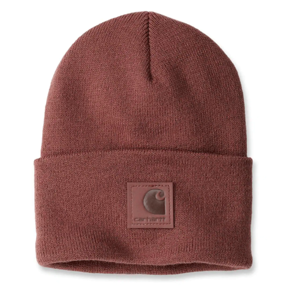 Carhartt 101070 label watch beanie hat, a warm knit headwear by Workwear Nation Ltd with a branded patch detail.