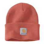 Carhartt A18 Watch knitted cuff beanie hat in black and white, soft knit fabric, stylish warm headwear from Workwear Nation Ltd.