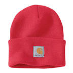 Carhartt A18 Watch knitted cuff beanie hat by Workwear Nation Ltd in black and white, featuring a cozy, ribbed knit design.