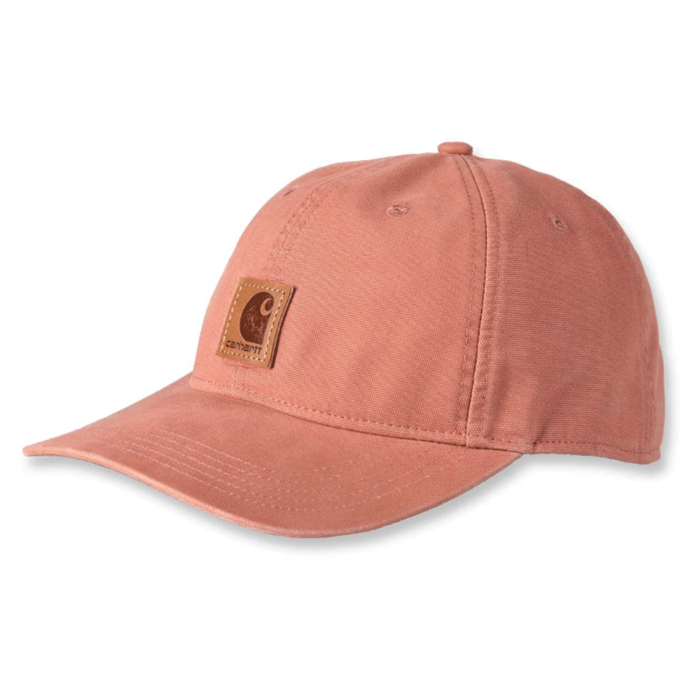 Carhartt Odessa Logo Cap in various colors, durable workwear headwear with adjustable strap and embroidered logo.