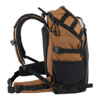 Black Carhartt 45L nylon frame hiking backpack, durable toolcarrier with multiple compartments for outdoor work and travel.