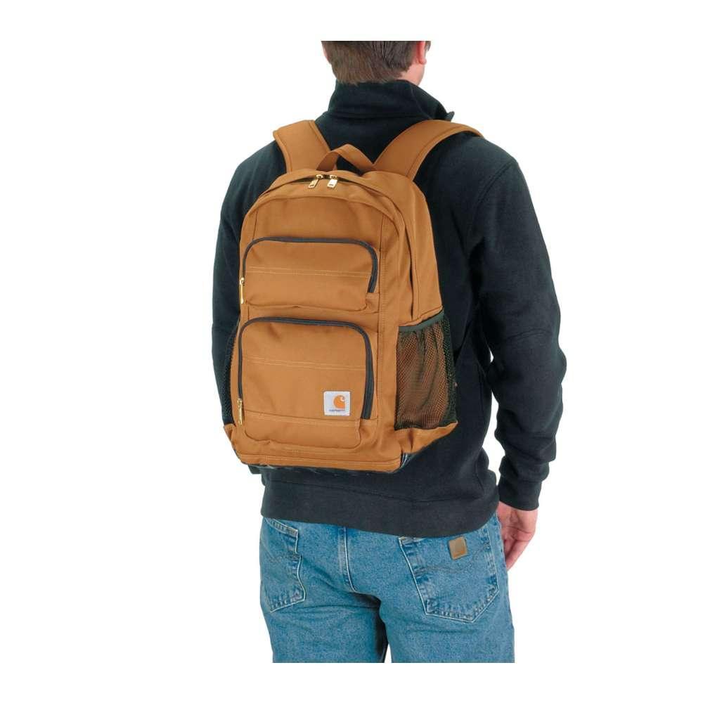 Black Carhartt 27L single-compartment backpack by Workwear Nation Ltd, durable tool carrier with adjustable straps and multiple storage pockets.