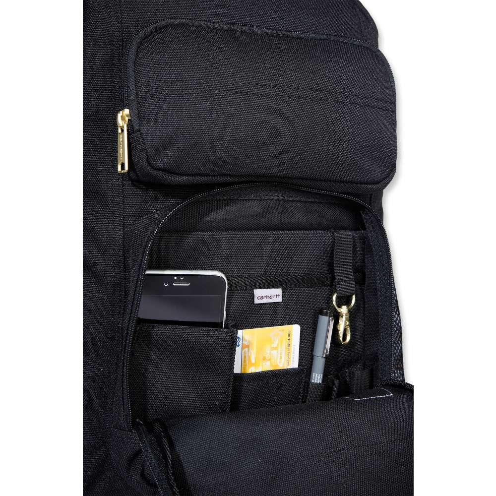 Black Carhartt 27L single-compartment tool carrier backpack by Workwear Nation Ltd, with adjustable straps and durable material.