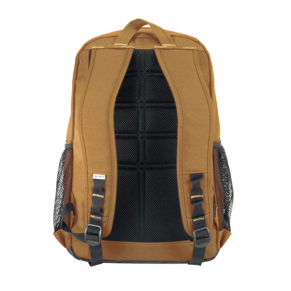 Black Carhartt 27L single-compartment backpack by Workwear Nation Ltd, designed for tools and work gear storage.