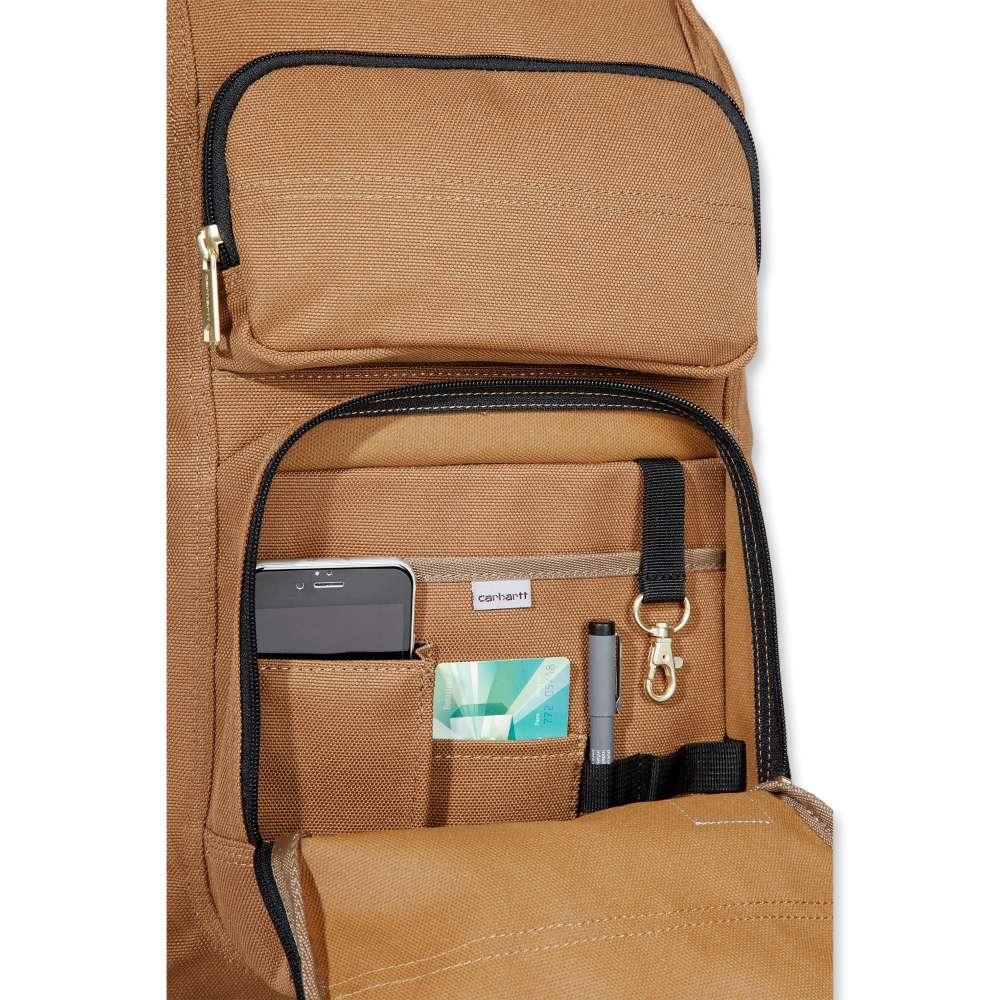 Black Carhartt workwear nation Ltd 27L single-compartment tool carrier backpack with adjustable straps and durable design.