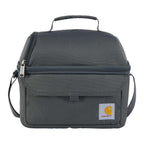 Black Carhartt 12-can two-compartment lunch cooler, durable Toolcarriers design with insulated interior, by Workwear Nation Ltd