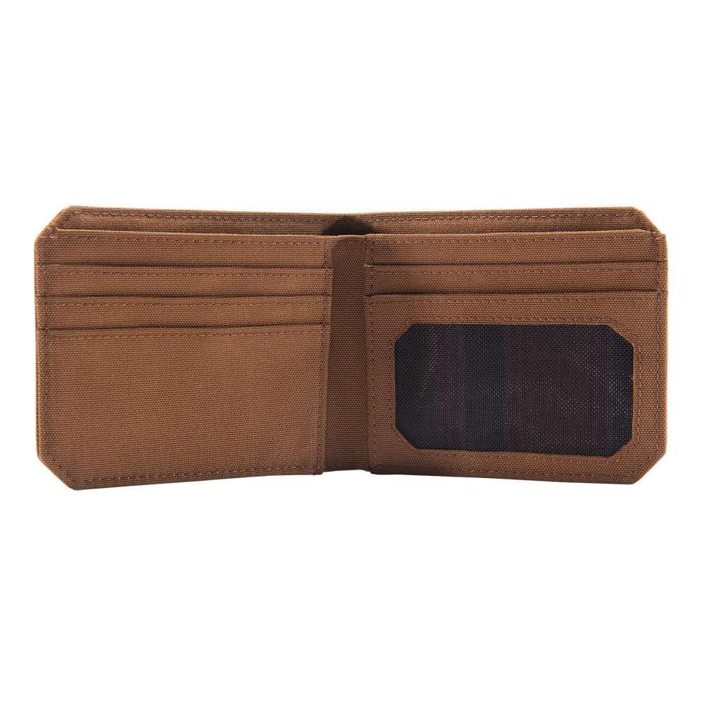 Black Carhartt nylon duck bifold wallet by Workwear Nation Ltd, featuring durable construction and multiple card slots.