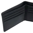 Black Carhartt Saddle Leather Bifold Wallet by Workwear Nation Ltd, showcasing durable leather and classic wallet design.