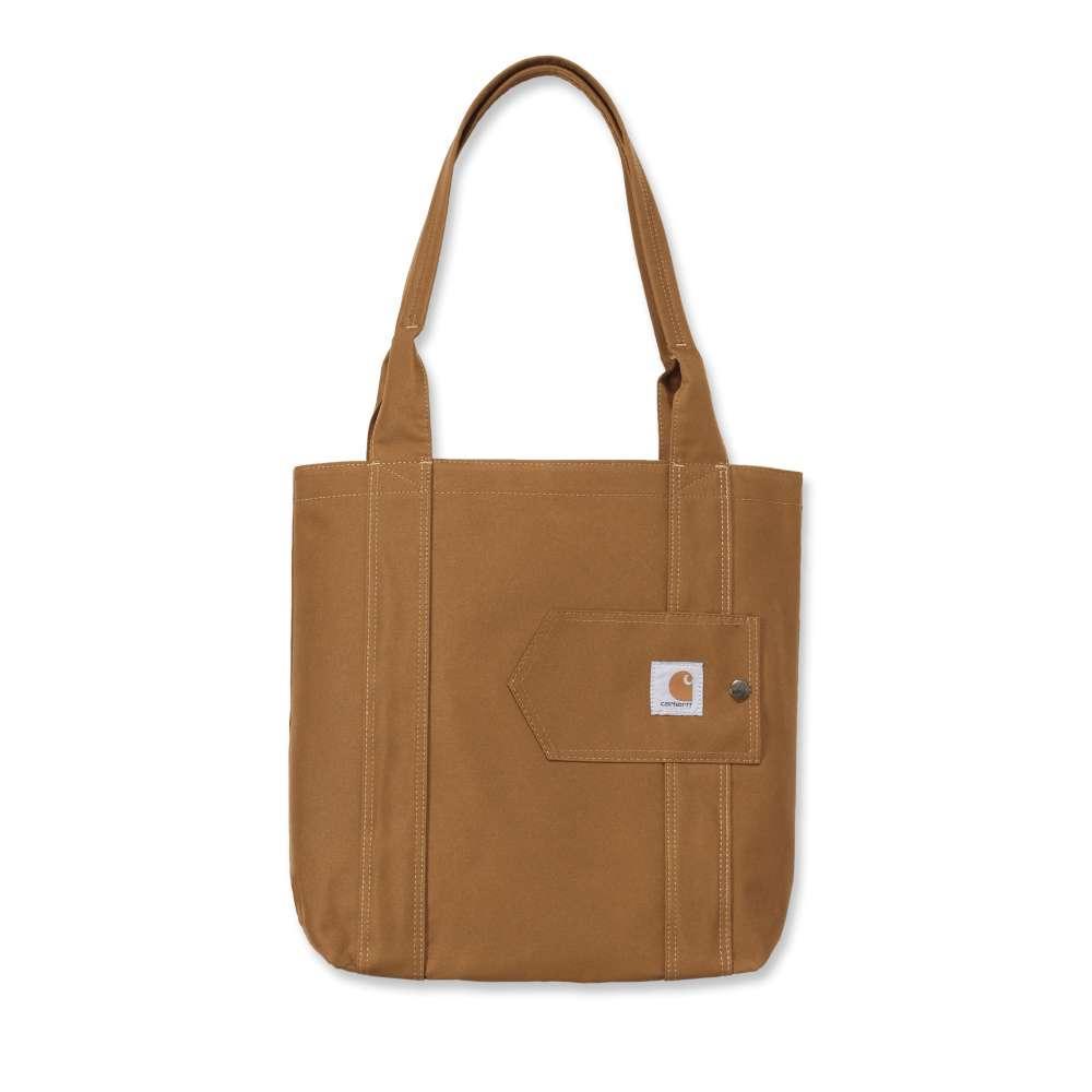 Black Carhartt B0000378 vertical open tote wallet by Workwear Nation Ltd, showing its spacious interior and durable design.
