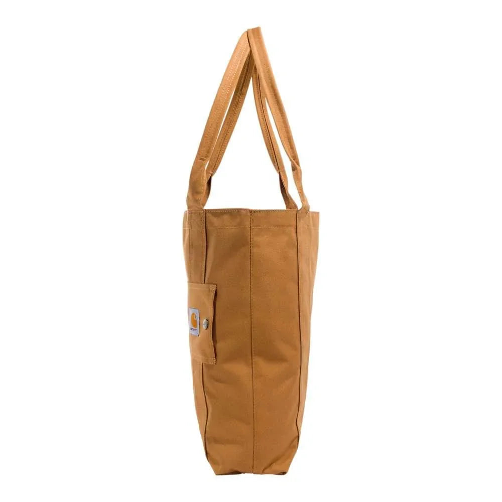 Black Carhartt vertical open tote wallet by Workwear Nation Ltd, featuring durable workwear-style design and multiple compartments.